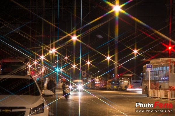 创造多彩的夜景hoya六芒星光镜评测