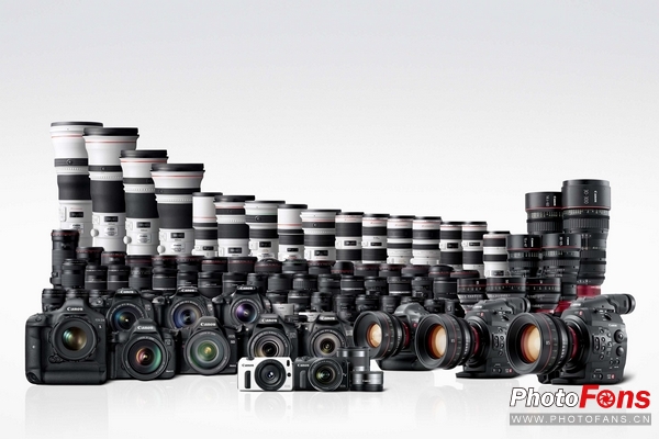 佳能eos系列相机和ef镜头的"全家福"爱好摄影的人十之八九会迷上数码